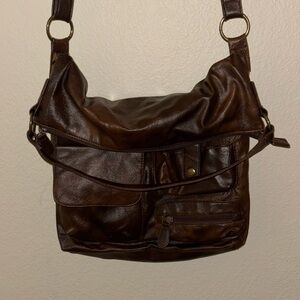 Brown Cross Body Long Bag